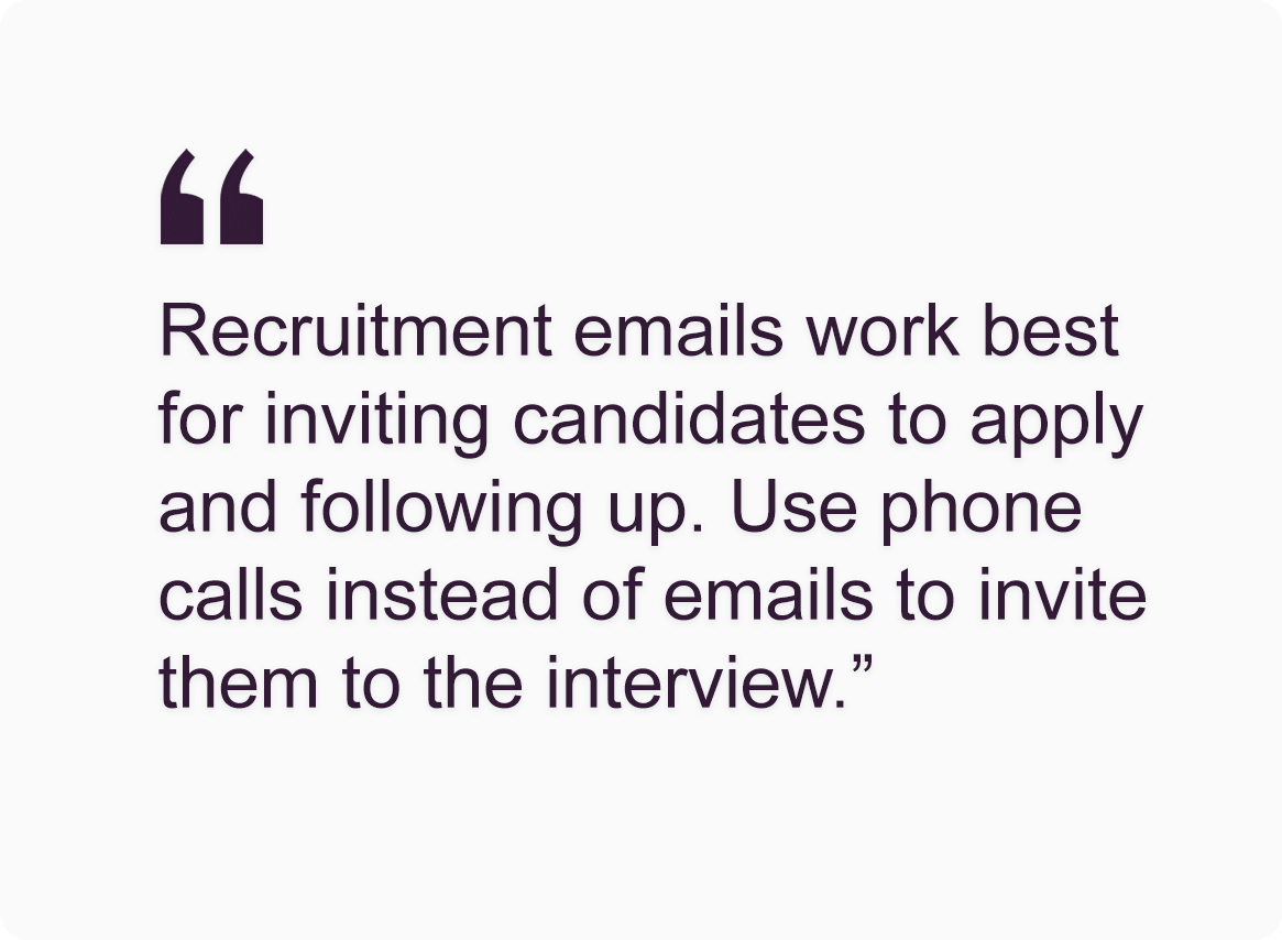 Recruitment emails work best... | JobFairX