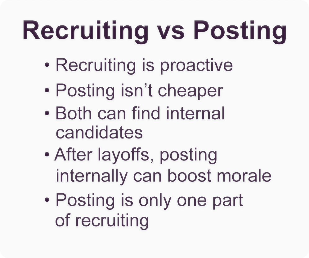 Recruiting vs Posting