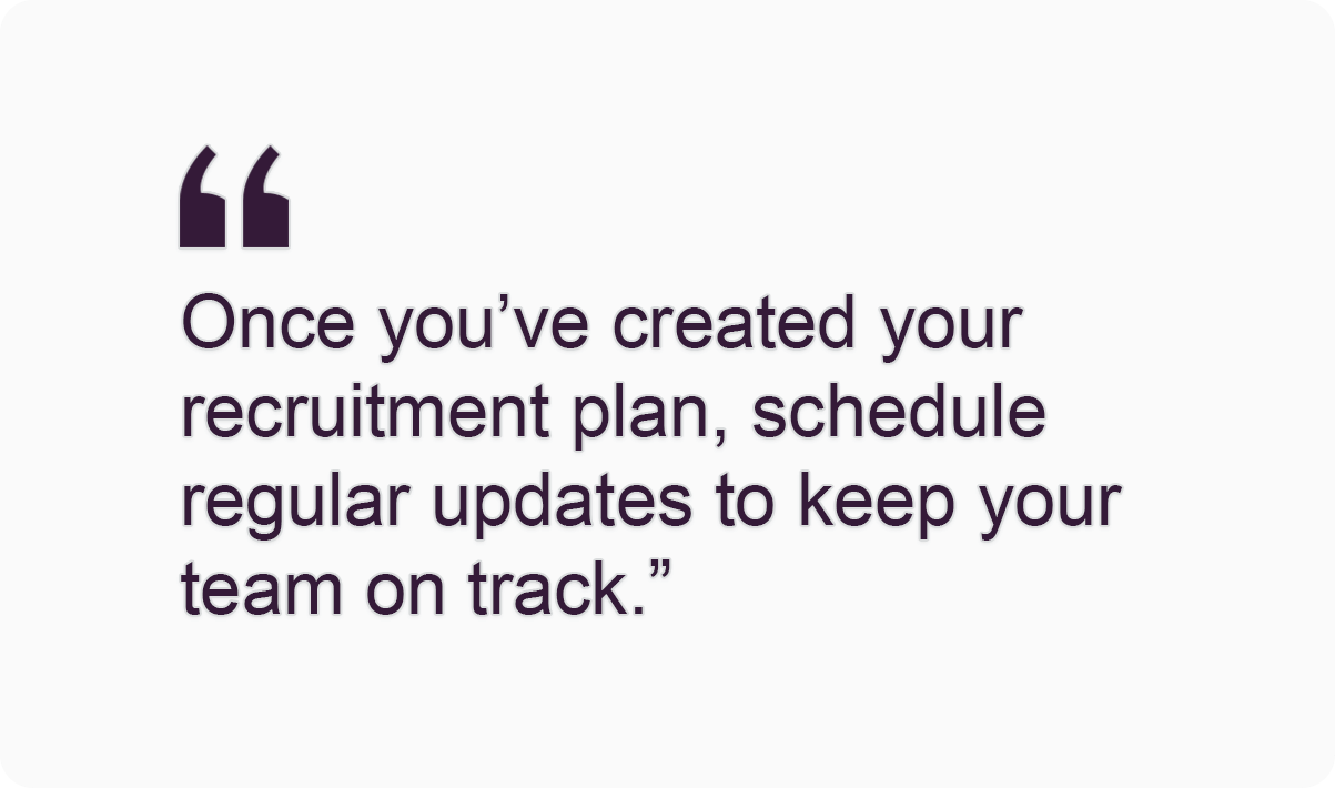 Once you've created your recruitment plan... | JobFairX